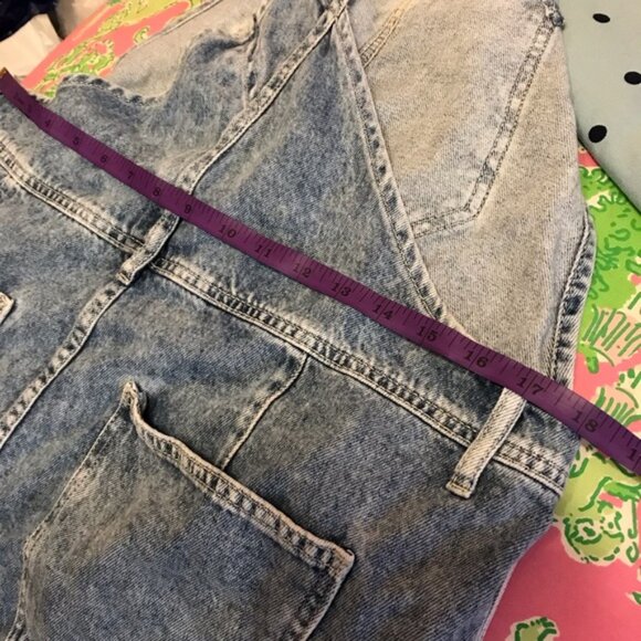 We The Free Ziggy Blue Denim Overalls Relaxed Fit Size Large - Picture 7 of 7